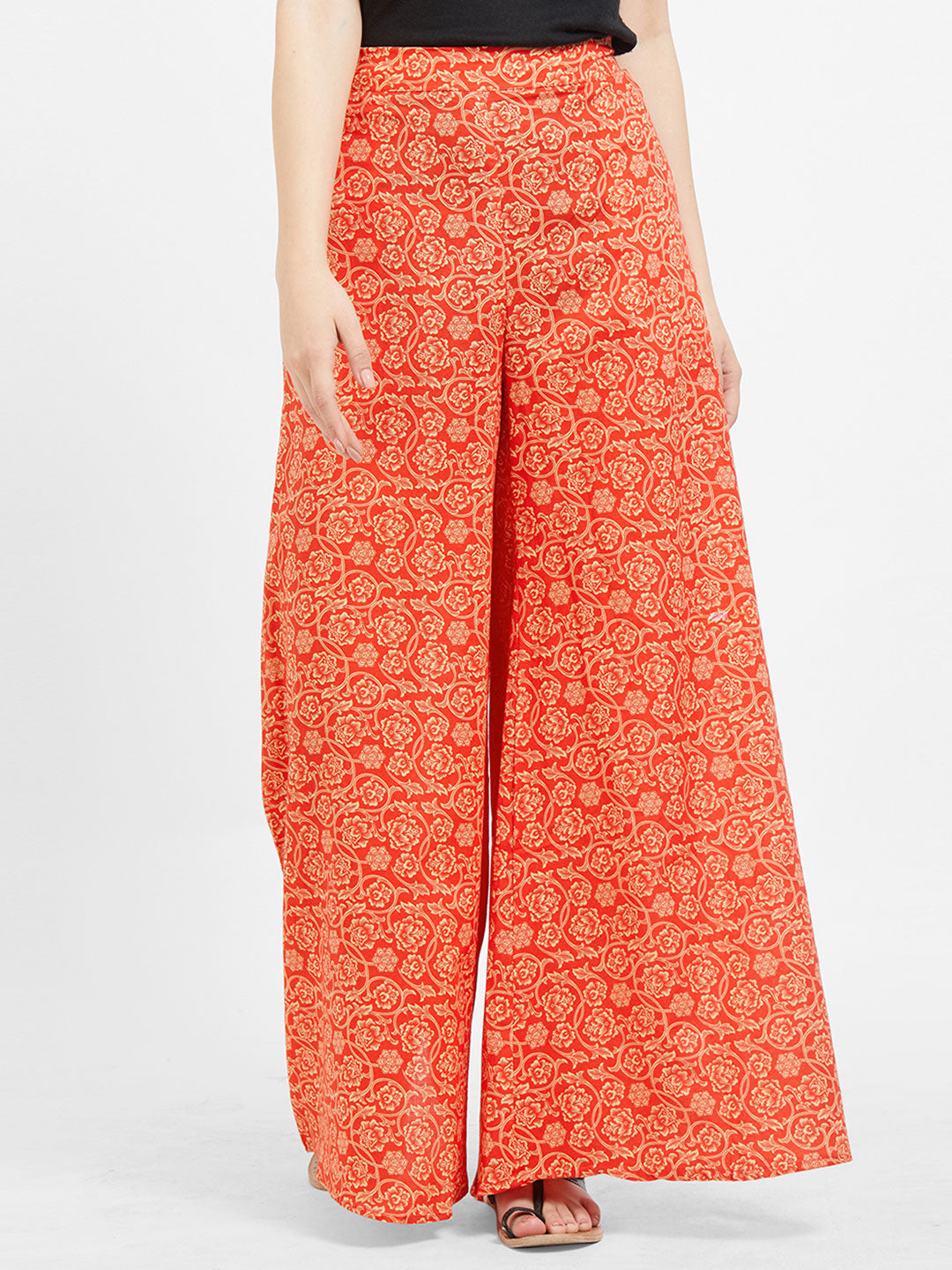 L'AGENCE Lillian Wide-Leg Pant in Multi Paisley Scarf